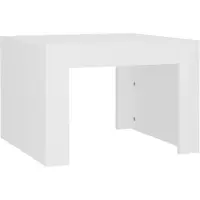 vidaXL Table basse blanche 50x50x35 cm Bois composite