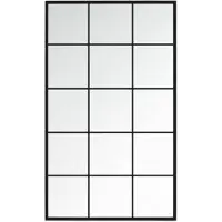 vidaXL Miroir mural noir 100x60 cm métal