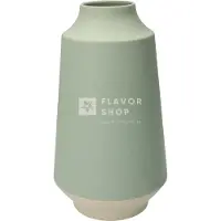 Point-Virgule Vase en fibre de bambou 15.1x26.5cm vert sauge/blanc cassé