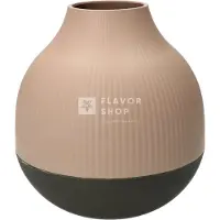 Point-Virgule Vase en fibre de bambou 18.1x19cm rose poudré/gris foncé