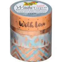 Folia Rubans autocollants d'co Washi-Tape HOTFOIL OR ROSE II