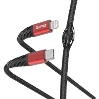 Hama Câble USB-C vers Lightning "Extreme" 1,5m noir/rouge