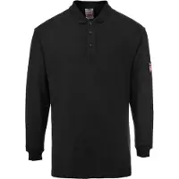 Portwest FR10 Polo à manches longues ignifugé et antistatique Black Gr. XXXL