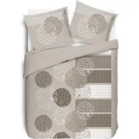 Vision Housse De Couette Adele 240x260 Cm + 2 Taies D'oreillers 65x65 Cm Beige
