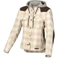 Sonstiges Veste de moto en textile pour femme Macna Inland Plaid, beige, taille M