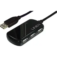 Lindy Usb 2.0 Active Extension Hub 8 M Argenté