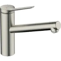 Hansgrohe Robinet de cuisine monocommande Zesis M33, 150 mm, 1 jet, finition en acier inoxydable