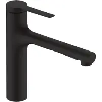Hansgrohe Zesis M33 Mitigeur de cuisine 160 avec douchette extractible 2 jets noir mat 74801670
