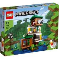 LEGO 21174 Minecraft la cabane moderne dans l'arbre jouet, set pour garçons et filles dès 9 ans avec figurines