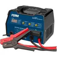 Ferm Chargeur de batterie - BCM1020 - 3 fonctions de charge - Câble d'alimentation 1,8m - Câbles de charge 1,5m - Sortie 12V - Puissance 230V - 180 Ah - Protection automatique incluse