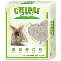 CAREFRESH Liti re pour petits animaux 99 % sans poussi re, papier naturel blanc, avec contr le des odeurs, 50 L