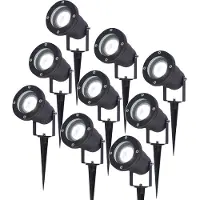 HOFTRONIC™ - Lot de 9 spots à piquet LED extérieur 4W 345lm 6500K IP65 Noir
