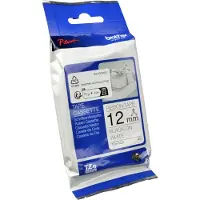 Brother TZe-R231 ruban textile - 12 mm x 4 m, noir sur blanc
