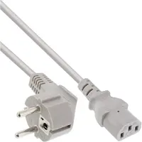 InLine cordon d'alimentation (3 m), Câble d'alimentation, Gris