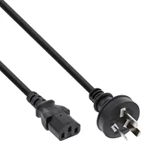 InLine cordon d'alimentation (3 m), Câble d'alimentation, Noir