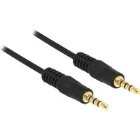 DeLOCK - Câble pour casque micro - mini jack 4 pôles mâle pour mini jack 4 pôles mâle - 2 m - blindé - noir