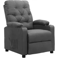 vidaXL Fauteuil relax gris clair Tissu