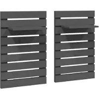 vidaXL Étagères de chevet murales 2 pcs Gris Bois de pin massif