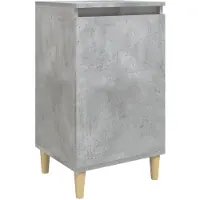 vidaXL Table de chevet gris béton 40x35x70 cm bois d'ingénierie