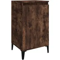 vidaXL Table de chevet chêne fumé 40x35x70 cm bois d'ingénierie