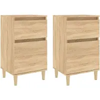 vidaXL Tables de chevet 2 pcs chêne sonoma 40x35x70 cm