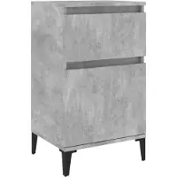 vidaXL Table de chevet gris béton 40x35x70 cm
