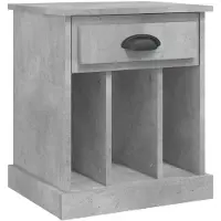 vidaXL Table de chevet gris béton 43x36x50 cm