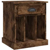 vidaXL Table de chevet chêne fumé 43x36x50 cm