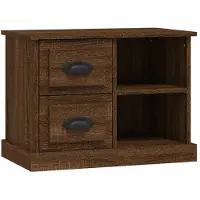 vidaXL Table de chevet chêne marron 60x35,5x45 cm