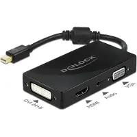 DeLOCK 62073 Mini Displayport To Hdmi Dvi Vga Adapter Argenté