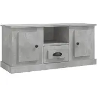 vidaXL Armoire TV gris béton 100x35,5x45 cm Bois composite