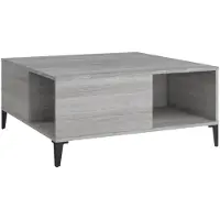 vidaXL Table basse Gris Sonoma 80x80x36,5 cm Bois composite