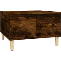 vidaXL Table basse chêne fumé 55x55x36,5 cm Bois composite