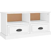 vidaXL Armoire TV blanche 93x35,5x45 cm Bois composite