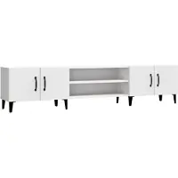 vidaXL Armoire TV blanche 180x31,5x40 cm Bois composite