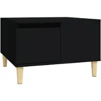 vidaXL Table basse noire 55x55x36,5 cm Bois composite