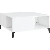 vidaXL Table basse blanche 80x80x36,5 cm Bois composite