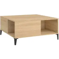vidaXL Table basse en chêne Sonoma 80x80x36,5 cm Matériau dérivé du bois