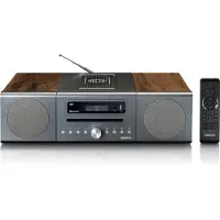 Lenco MC-175SI - Micro kit avec DAB, FM, CD, 2 USB, Bluetooth, QI, RC - argenté