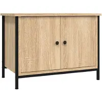 vidaXL Armoire TV avec portes Chêne Sonoma 60x35x45 cm Bois composite