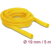 DeLOCK , gaine tressée, auto-fermante, 5 m x 19 mm, jaune. -