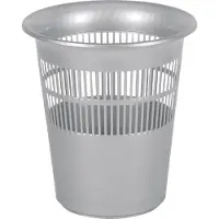 Keeeper 5x Corbeille à papier, Poubelle, Argent
