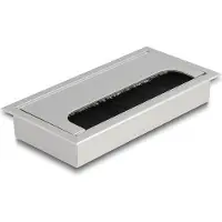 DeLOCK Passe-câbles pour montage dans un bureau avec brosse 160 x 80