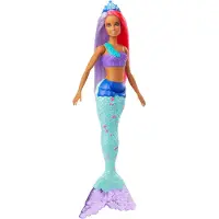 Barbie Dreamtopia Poupée sirène (cheveux roses et violets), poupée à habiller