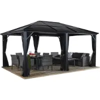 Sojag Pavillon Méridien 12x16 anthracite 365 x 485 x 270 cm (L x l x H) Aluminium