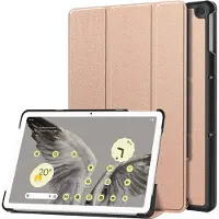 Cover-Discount Google Pixel Tablet - Étui Smart Tri-fold or rose (Tablette Google Pixel), Étui pour tablette, Rose