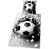 Herding Parure de lit 3D Football (140 x 200 cm, 70 x 90 cm)