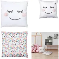 Home Deco Factory Coussins KIDOU - Blanc - 40x40 cm