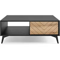 Selsey Boulia - Table basse à chevrons, 104 x 68 cm