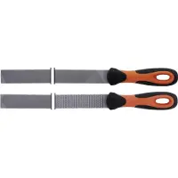 Bahco Ergo Jeu De Limes 4 En 1 Pour Le Bricolage Avec Poignée Bimatière Pour Le Bois Et Le Métal 200 Mm